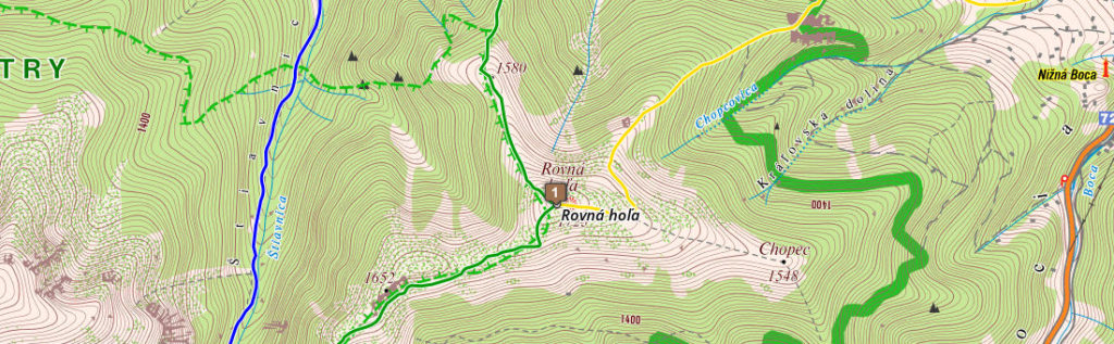 Túra na Rovnú hoľu s výhľadom na Vysoké Tatry (mapa: hiking.sk)